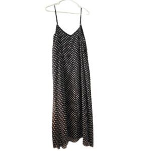 Polka Dot Black and White Strap Sheer Dress